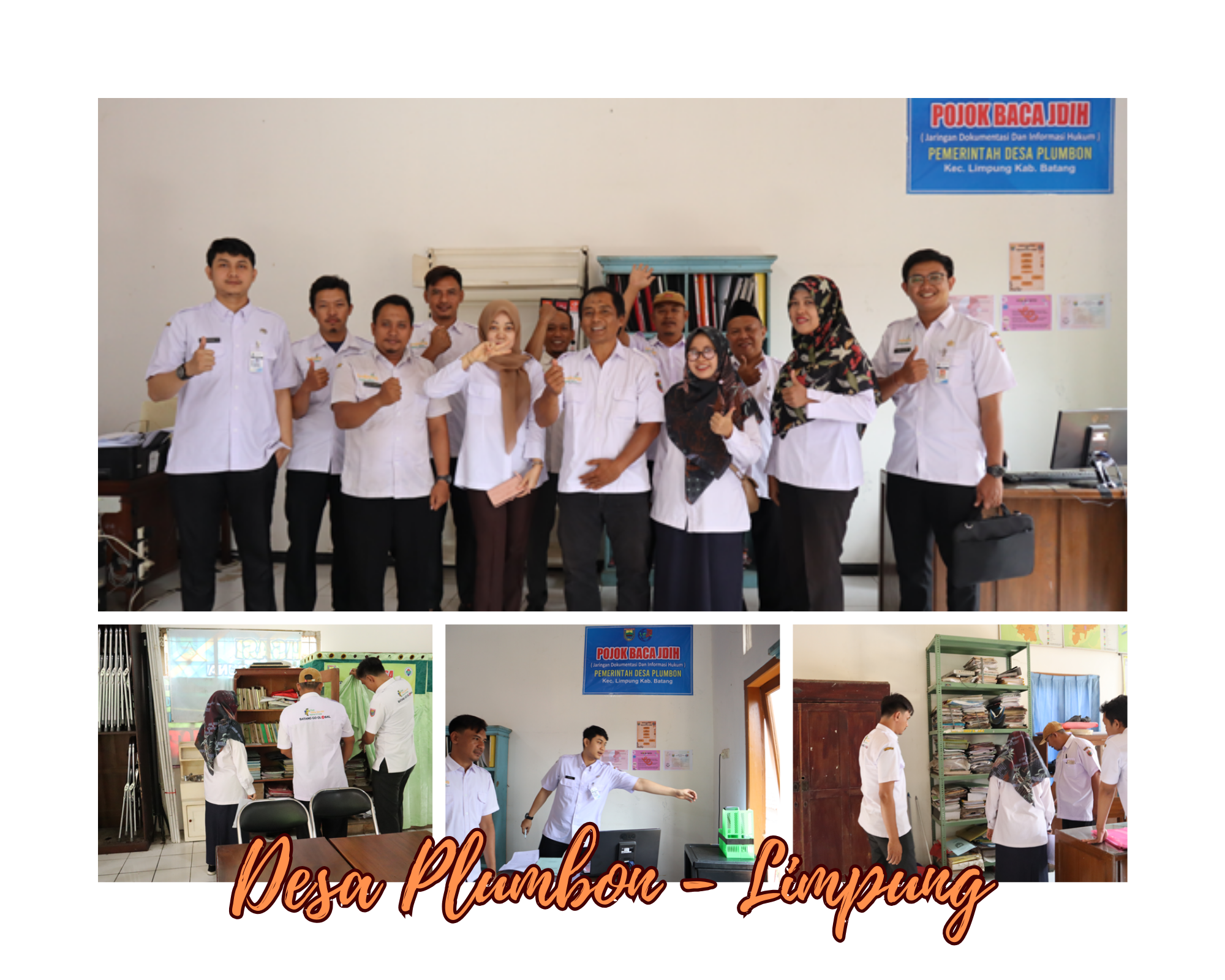 <h4><b>Monitoring dan Penilaian Lomba JDIH Pemerintah Desa Tahun 2023 di Desa Plumbon Kecamatan Limpung</b></h4>